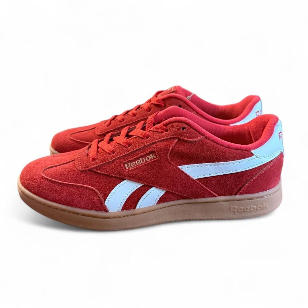 Reebok Forte Lounger Women’s Size 11 Red Suede Gum Sole Sneakers NIB